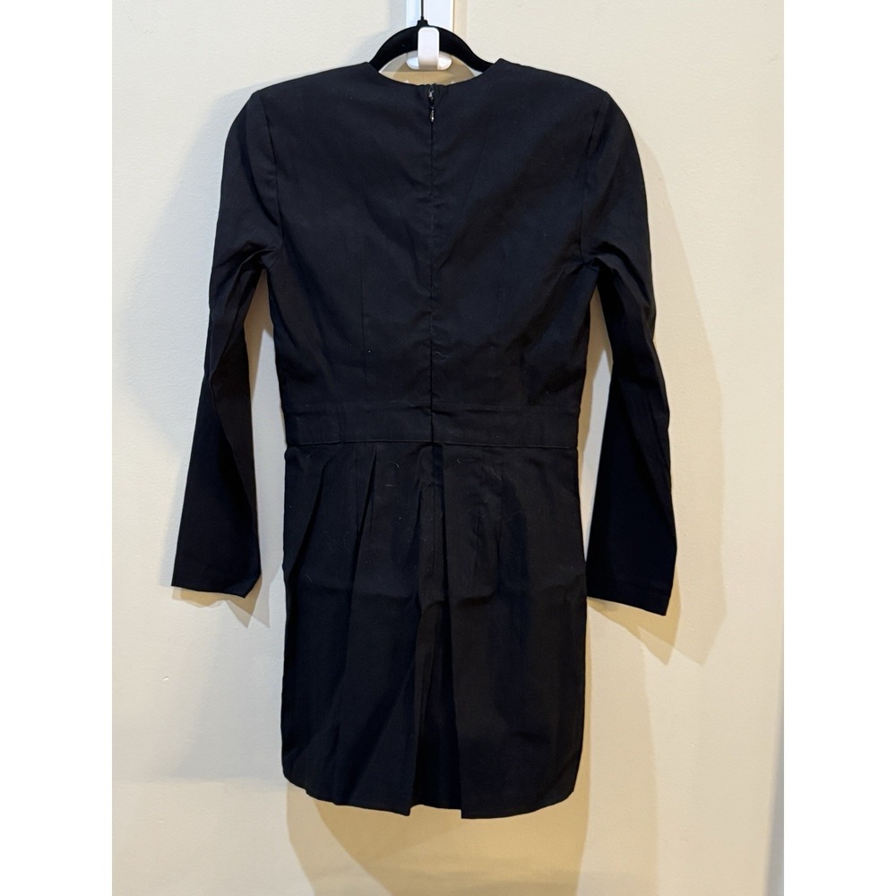 NEW By Anthropologie Long-Sleeve Sweetheart Slim Mini Dress size 6 black nwt! - Picture 4 of 14